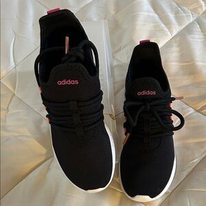 Adidas Women's Black and Pink Sneakers